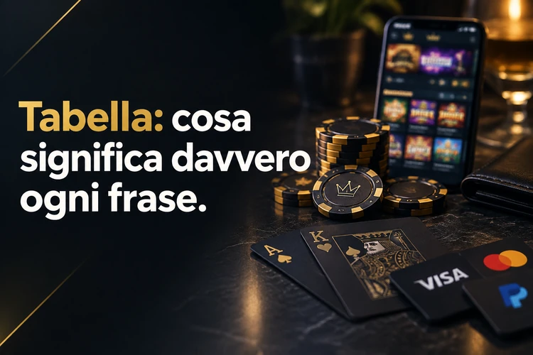 Tabella: cosa significa davvero ogni frase