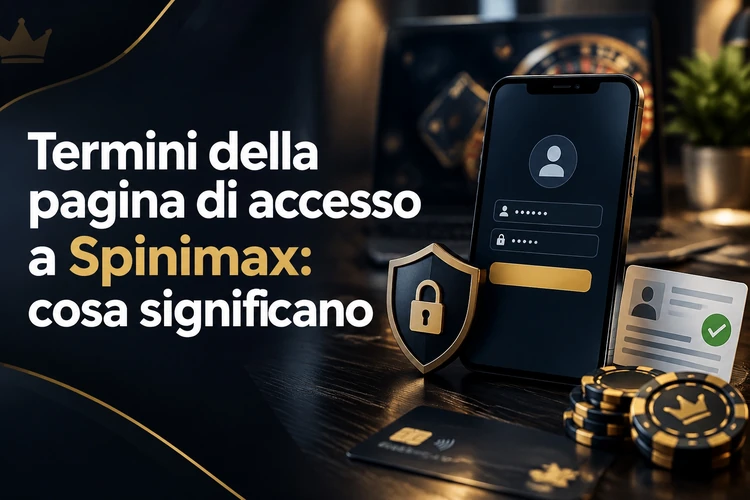 Termini della pagina di accesso a Spinimax: cosa significano