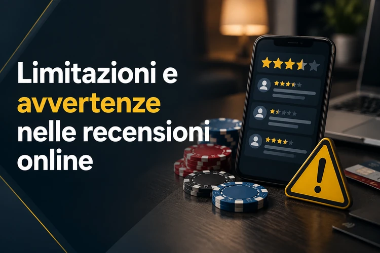 Limitazioni e avvertenze nelle recensioni online